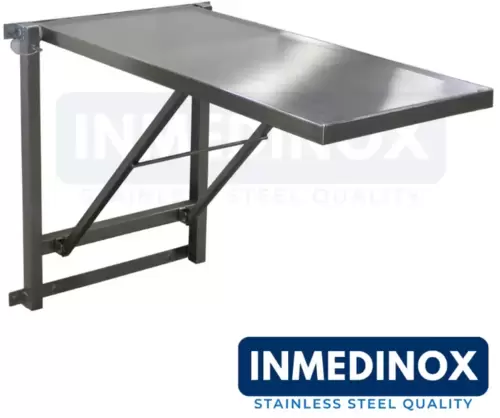 Mesa plegable en acero inoxidable