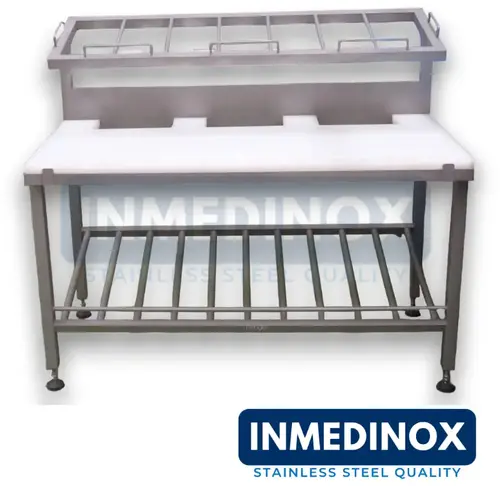 Mesa de desposte en acero inoxidable