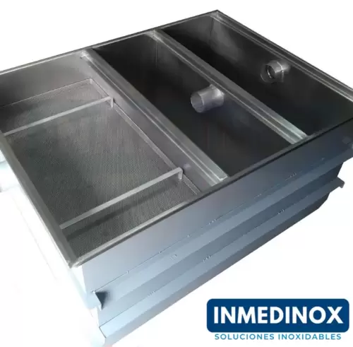 Trampa de grasas para pisos en acero inoxidables
