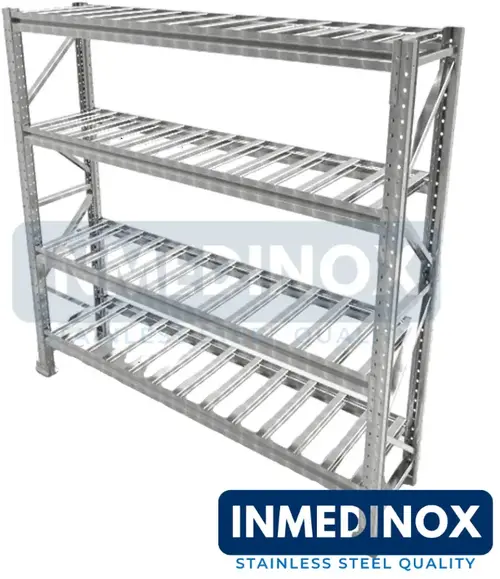 Estantería semi pesada en acero inoxidable